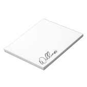 Bloc-note Nom personnalisé du script moderne (Tourné)