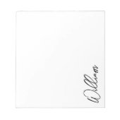 Bloc-note Nom personnalisé du script moderne (Devant)