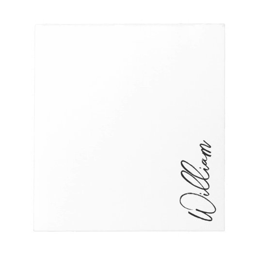 Bloc-note Nom personnalisé du script moderne (Devant)