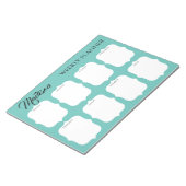 Bloc-note Nom personnalisé Élégant planificateur hebdomadair (Incliné)