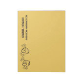 Bloc-note Nom personnalisé, emplacement et couleur Shaka (Tourné)