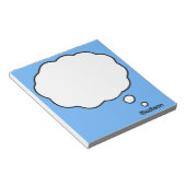 Bloc-note Nom personnalisé et bulle de pensée couleur (Incliné)