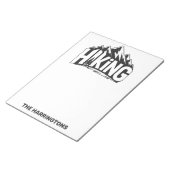 Bloc-note Nom personnalisé et texte Randonnée (Incliné)