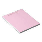 Bloc-note Nom personnalisé girly rose (Incliné)