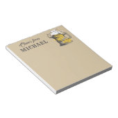 Bloc-note Nom personnalisé Illustration de bière (Incliné)