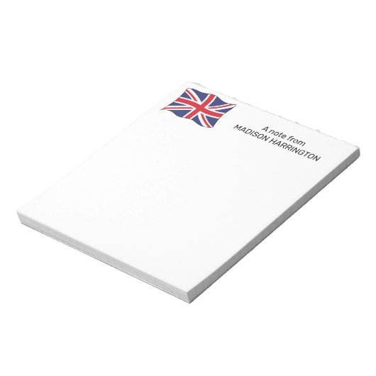 Bloc-note Nom personnalisé Indicateur Royaume-Uni (Tourné)