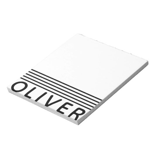 Bloc-note Nom personnalisé lié en gras (Tourné)