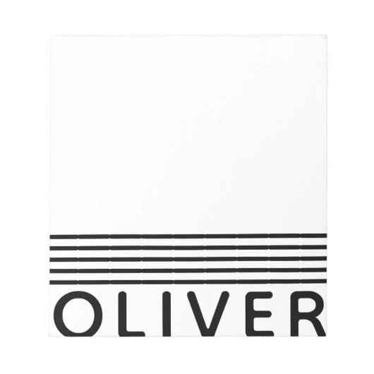 Bloc-note Nom personnalisé lié en gras (Devant)