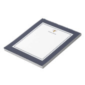 Bloc-note Nom personnalisé Miel Bee sur bleu marine (Tourné)