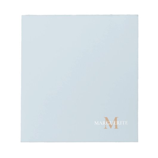 Bloc-note Nom personnalisé Monogramme (Devant)