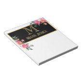 Bloc-note nom personnalisé monogrammed femme (Incliné)