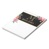 Bloc-note nom personnalisé monogrammed femme (Tourné)