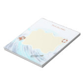 Bloc-note Nom personnalisé Ocean Thème Crabe Life Preserver (Tourné)