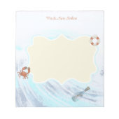 Bloc-note Nom personnalisé Ocean Thème Crabe Life Preserver (Devant)