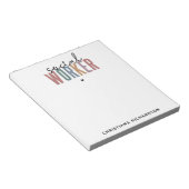 Bloc-note Nom personnalisé Offres de diplôme d'un travailleu (Incliné)