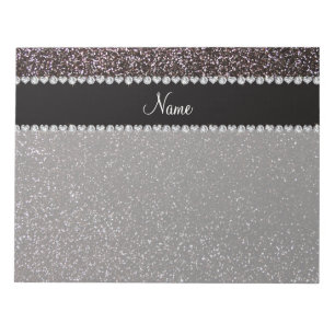 Bloc-note Nom personnalisé parties scintillant noire bande n