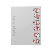 Bloc-note Nom personnalisé Patinage Penguins (Tourné)