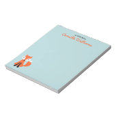 Bloc-note Nom personnalisé petit renard mignon (Tourné)