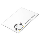 Bloc-note Nom personnalisé pingouin mignon (Incliné)