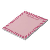 Bloc-note Nom personnalisé Pink Retro Appréciation de l'ense (Tourné)