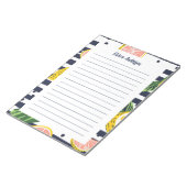 Bloc-note Nom personnalisé Rayé Tropical Prépa Lemon (Incliné)