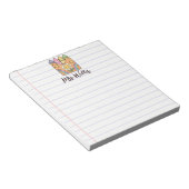 Bloc-note Nom personnalisé Retro Enseignant de l'école Vinta (Incliné)