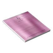 Bloc-note Nom personnalisé rose | À Partir Du Bureau De (Incliné)