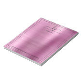 Bloc-note Nom personnalisé rose | À Partir Du Bureau De (Tourné)