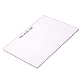 Bloc-note Nom personnalisé rose Grand Papier Graphique (Incliné)