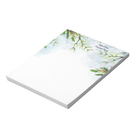 Bloc-note Nom personnalisé Spruce Trees Forêt en plein air (Tourné)