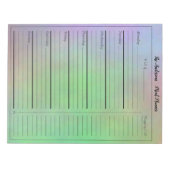 Bloc-note Nom personnalisé tendance Planificateur de repas s (Devant)