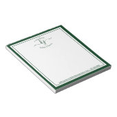 Bloc-note Nom personnalisé vert | À Partir Du Bureau Du Bloc (Incliné)