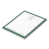 Bloc-note Nom personnalisé vert | À Partir Du Bureau Du Bloc (Tourné)