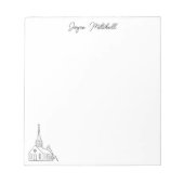 Bloc-note Nom personnel religieux Église minimal (Devant)