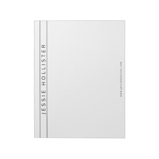 Bloc-note Nom professionnel et informations (Tourné)