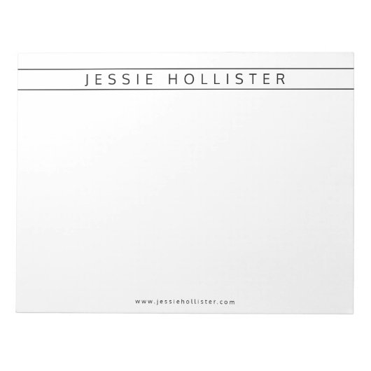 Bloc-note Nom professionnel et informations (Devant)