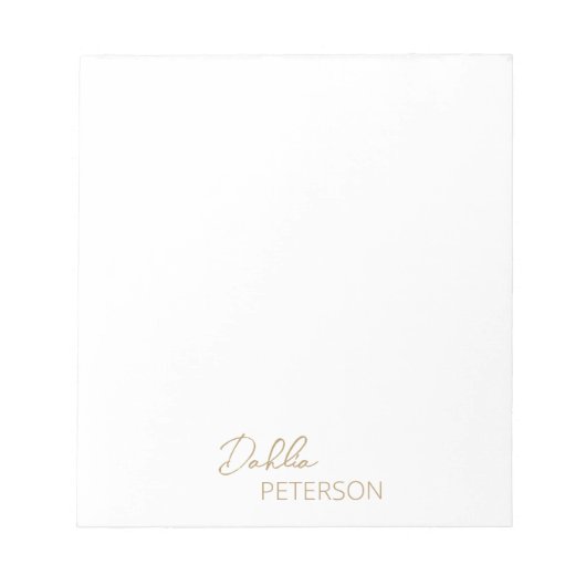 Bloc-note Nom simple élégant Moderne (Devant)