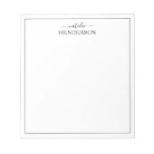 Bloc-note Nom simple personnalisé (Devant)