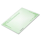 Bloc-note Nom : St Patrick Irish Blessing (#3) Tresses celti (Incliné)