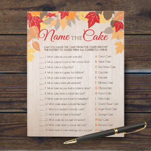 Bloc-note Nom The Cake Fall Douche Party Game Pack