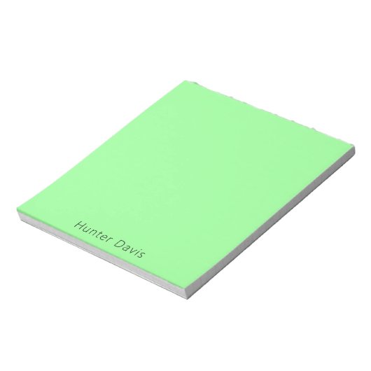 Bloc-note Nom vert menthe (Tourné)