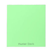 Bloc-note Nom vert menthe (Devant)