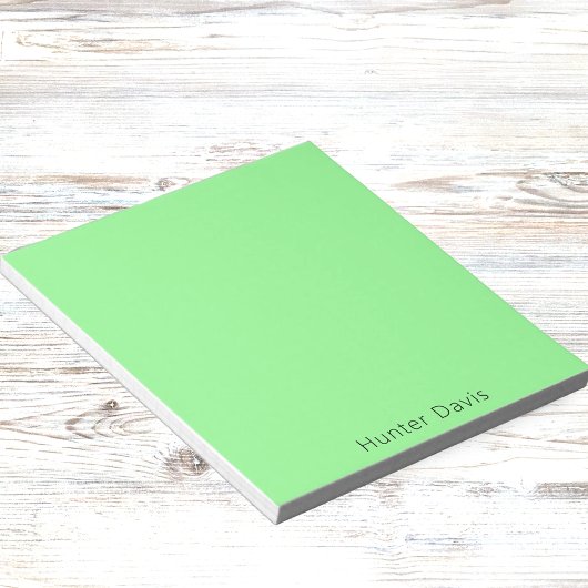 Bloc-note Nom vert menthe
