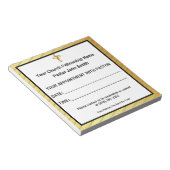 Bloc-note Nomination du pasteur de l'église de la croix d'or (Incliné)