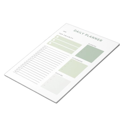 Bloc-note Nomination par bloc horaire du planificateur quoti (Incliné)