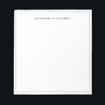 Bloc-note Noms noirs à deux bordures<br><div class="desc">Bloc-notes noir à double bordure</div>