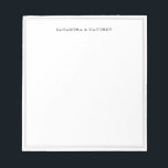 Bloc-note Noms noirs à deux bordures<br><div class="desc">Bloc-notes noir à double bordure</div>