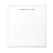 Bloc-note Noms noirs à deux bordures (Devant)