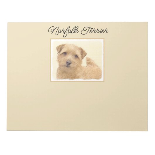 Bloc-note Norfolk Terrier Peinture - Original Chien Art Note (Devant)