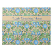 Bloc-note Nostalgique Blue Morning Glory Notepad ou Jotter (Devant)